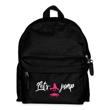 jumping trampoline girl jumping jump gift - Kids' Backpack - black - Front