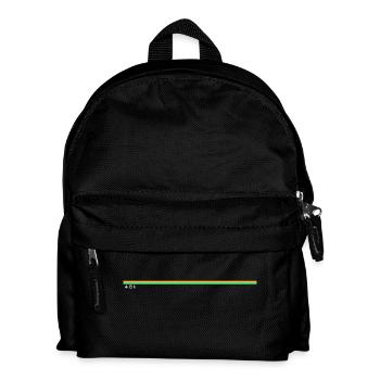 48k zx spectrum inspired rainbow stripe - Kids' Backpack - black - Front