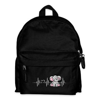 heartbeat elephant heartbeat elephant heartbeat - Kids' Backpack - black - Front