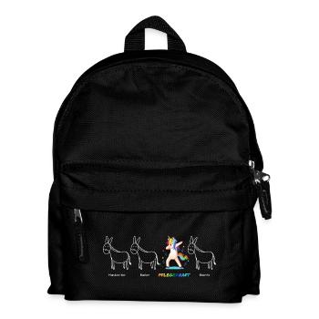 PFLEGEKRAFT Einhorn Beruf Besonders Einzigartig - Kinder Rucksack - Schwarz - Vorne