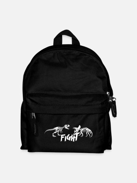 tyrannosaure contre tricératops (blanc) - Sac à dos Enfant - noir