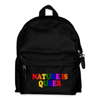 Nature is queer - Kids' Backpack - black - Front