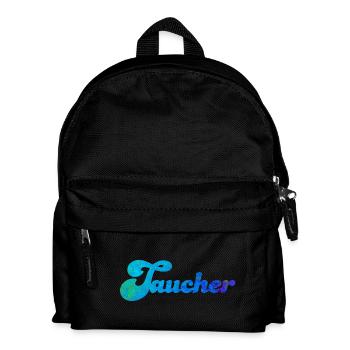 Taucher Schnörkel Beruf Meer Ozean Unterwasserwelt - Kinder Rucksack - Schwarz - Vorne
