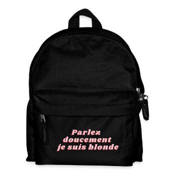 Speak softly I'm blonde - Kids' Backpack - black - Front