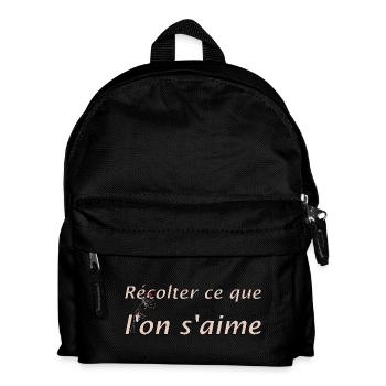 Récolter l'amour - Sac à dos Enfant - noir - Devant