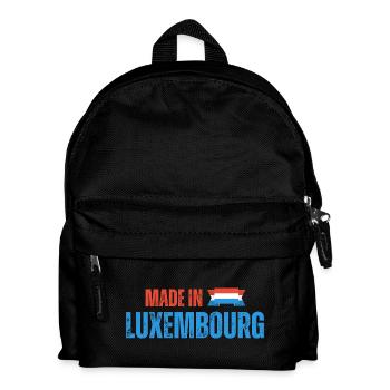 Hergestellt in Luxemburg, Luxemburger Stolz - Kinder Rucksack - Schwarz - Vorne