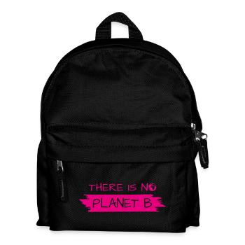 Kein Planet B Pinselstrich-Aufdruck - Kinder Rucksack - Schwarz - Vorne