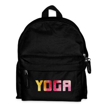 Yoga Holi Meditation om Namaste Watercolor Spirit - Kids' Backpack - black - Front