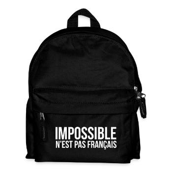 Impossible Humor T-Shirt ist nicht französisch - Kinder Rucksack - Schwarz - Vorne