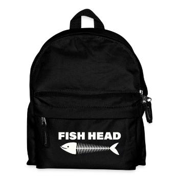 fish head - Kids' Backpack - black - Front