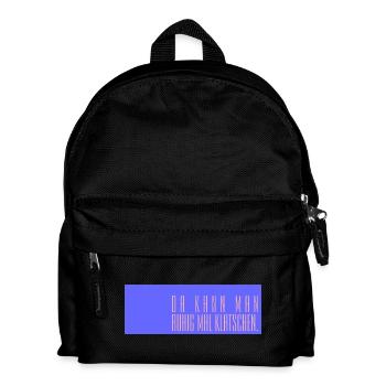 Da kann man ruhig mal klatschen - Kinder Rucksack - Schwarz - Vorne