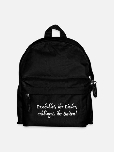 Erschallet ihr Lieder – Bach-Kantate BWV 172 - Kinder Rucksack - Schwarz