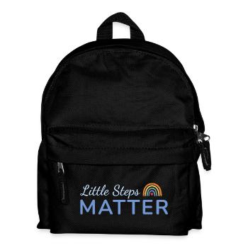 Les petits pas comptent, bleu arc-en-ciel - Sac à dos Enfant - noir - Devant