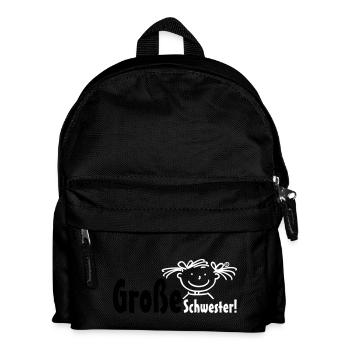Große Schwester - Kinder Rucksack - Schwarz - Vorne