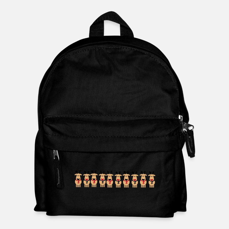 christmas reindeer crew - Kids' Backpack - black