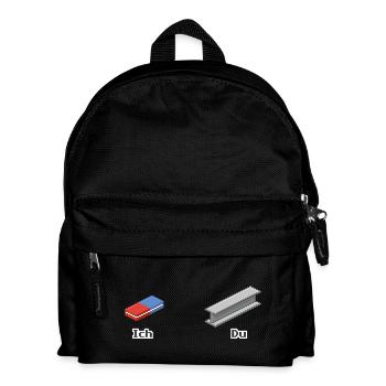 Monkey Island Gummi Ich bin Gummi du bist Stahl - Kinder Rucksack - Schwarz - Vorne