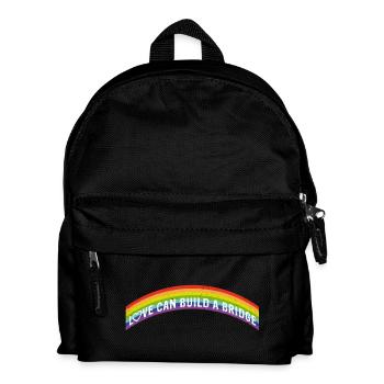 Love can build a bridge | Rainbow - Kinder Rucksack - Schwarz - Vorne