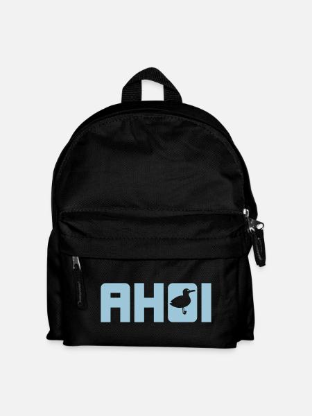 Ahoi Möwe Schiff Meer maritim Hamburg Anker Fan - Kinder Rucksack - Schwarz