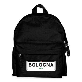 Ortsschild Bologna - Kinder Rucksack - Schwarz - Vorne