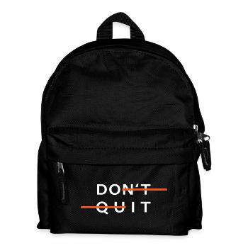 sport don't quit motivation do it - Kinder Rucksack - Schwarz - Vorne