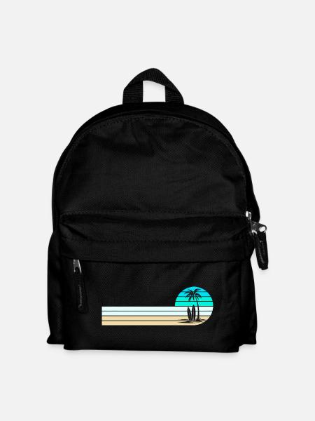 Skyline des Strandes - Kinder Rucksack - Schwarz