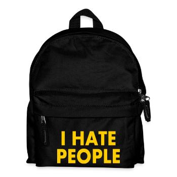 I hate people - Kinder Rucksack - Schwarz - Vorne