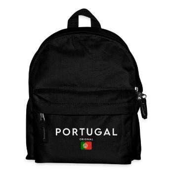 Flagge von Portugal, portugiesischer Stolz - Kinder Rucksack - Schwarz - Vorne