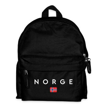 Norwegische Flagge, Norwegischer Stolz - Kinder Rucksack - Schwarz - Vorne