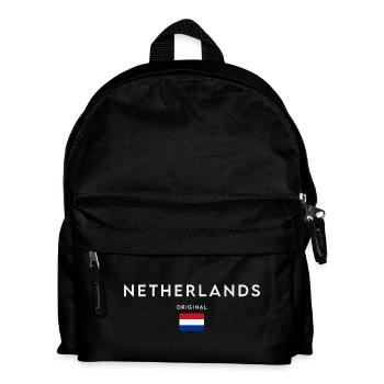 Flagge von Holland, holländischer Stolz - Kinder Rucksack - Schwarz - Vorne