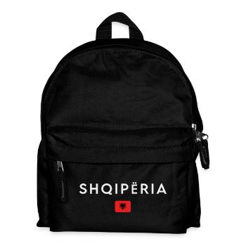 Albanische Flagge, Albanischer Stolz - Kinder Rucksack - Schwarz - Vorne