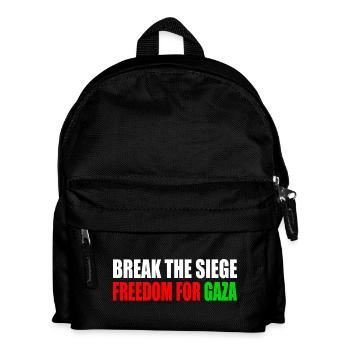 break the siege freedom for gaza - Kids' Backpack - black - Front