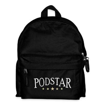 Podstar, podcasteur 5 étoiles - Sac à dos Enfant - noir - Devant