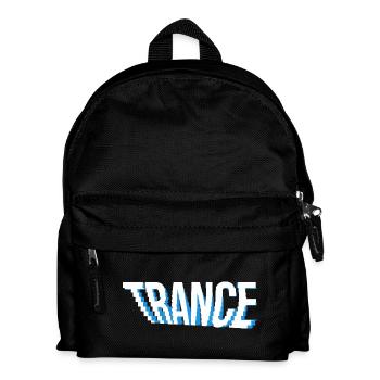 trance music logo design. - Kids' Backpack - black - Front