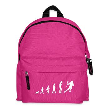Entwicklung vom Baby zum Lacrosse Spieler - Kinder Rucksack - Fuchsia - Vorne
