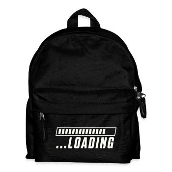 Ladebalken Loading Fortschritt - Kinder Rucksack - Schwarz - Vorne
