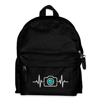 Camera Heartbeat Photography Design - Kids' Backpack - black - Front