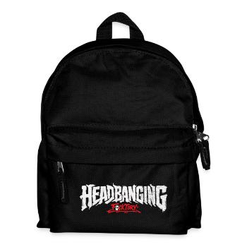 Headbanging logo white - Kids' Backpack - black - Front