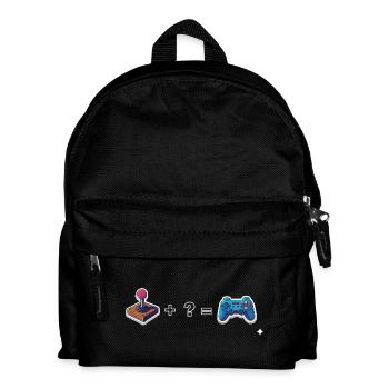 Retro Joystick trifft Gamepad - Kinder Rucksack - Schwarz - Vorne