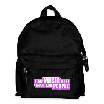 J’aime la musique plus que les gens désirent Musik - Sac à dos Enfant - noir - Devant