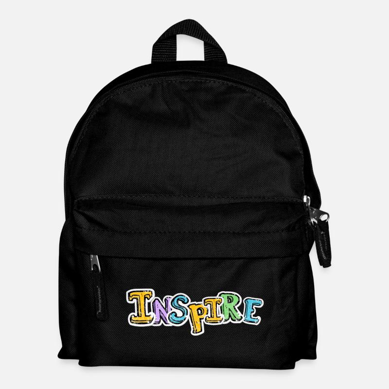 Inspiriertes Graffiti Color Pop - Kinder Rucksack - Schwarz