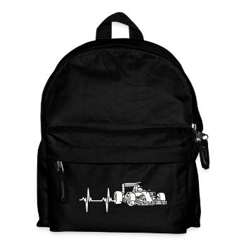 Courses de voitures de formule, battement de cœur, battement de cœur de formule - Sac à dos Enfant - noir - Devant