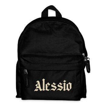 Alessio Gothic Vintage Logo - Kinder Rucksack - Schwarz - Vorne