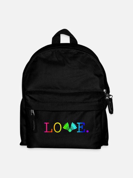 Badminton Love quode colors T-Shirt - Kinder Rucksack - Schwarz