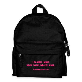 152_i_do_what_i_want_when_i_want - Kids' Backpack - black - Front