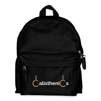 calisthenics rings ringe fitness athlet team - Kinder Rucksack - Schwarz - Vorne