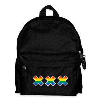 Amsterdam Pride Rainbow Flag St. Andrew's Cross LGBT - Kids' Backpack - black - Front