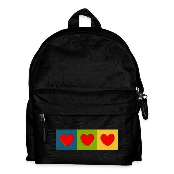 Heart Pattern Heart Pattern Gift Heart - Kids' Backpack - black - Front