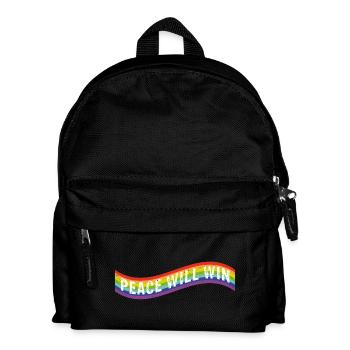 Peace will win Flag - Kinder Rucksack - Schwarz - Vorne