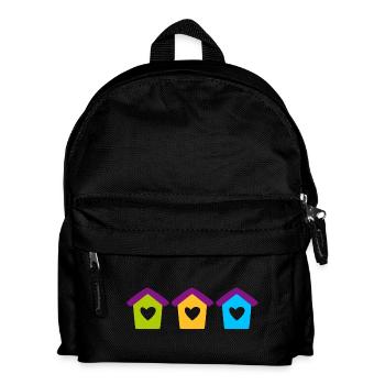 Nichoir Maison Jardin Coeur Enfants Maison Colorée - Sac à dos Enfant - noir - Devant