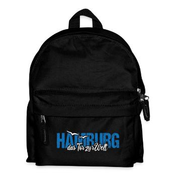 Hamburg das Tor zur Welt - Kinder Rucksack - Schwarz - Vorne